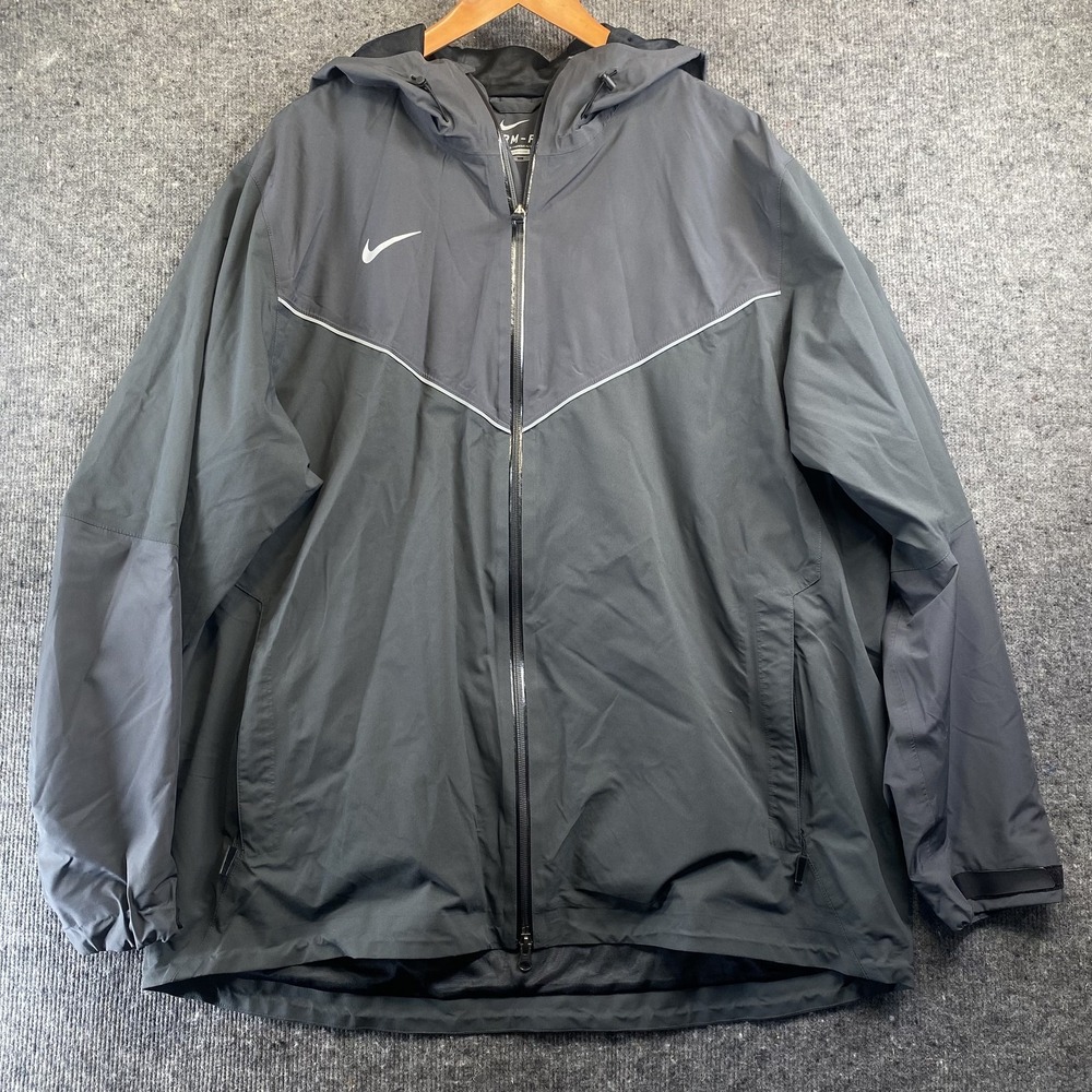 Nike Storm-FIT Jacket Mens 2XL Gray Full Zip Windbreaker Running 777179-060